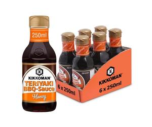 Kikkoman Teriyaki BBQ Honey Sauce, 250ml (Pack of 6)