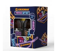 Kikkoman Teriyaki Gift Set - Garlic Sauce 250ml & Korean BBQ Sauce 250ml with Tea Towel - Marinade - Stir Fry, BBQ - Sweet & Savoury