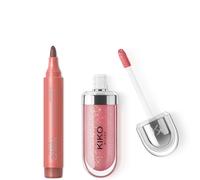 KIKO Milano Exclusive Lip Combo (Various Shades) - Rosey Nude