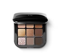 KIKO Milano Glamour Multi Finish Eyeshadow Palette 01 | Palette With 9 Eyeshadows In Different Finishes, 01 Earth Tones