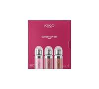 KIKO Milano Glossy Lip Set Mini, Lip Kit: 3 Mini Hydrating Lip Glosses With 3D Volume Effect