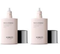 KIKO Milano Skin Hybrid Blurring Skin Tint Foundation 06, Perfecting Facial Fluid, 24-Hour Wear. Blurring Effect, Spf 30 (Pack of 2)