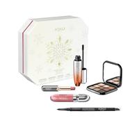 KIKO Milano Snow-Kissed Holiday Timeless Look Makeup Gift Set, Makeup Gift Set: Volumising Mascara, Eyeliner, Eyeshadow Palette, Lip Gloss And Lipstick