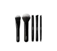 KIKO Milano Travel Brush Set | Travel Pouch with 5 Professional Make Up Brushes for Flawless Makeup | Foundation Brush, Powder Brush, Shading Brush Duo, Blending Brush Duo, Eyeliner-Lip Brush Duo