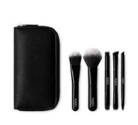 KIKO Milano Travel Brush Set | Travel Pouch with 5 Professional Make Up Brushes for Flawless Makeup | Foundation Brush, Powder Brush, Shading Brush Duo, Blending Brush Duo, Eyeliner-Lip Brush Duo