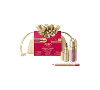 KIKO Milano Twist 'N Twinkle Holiday Mini Kiss Squad Lip Gift Set 01 | Mini matte lipstick, mini lip gloss and lip pencil for a complete lip look. The perfect set