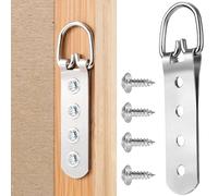 KIKOOD 6pcs Super Heavy Duty Extra Large Strap Hanger D-Ring Hanger with 24pcs Screws for Hanging Picture Photo Frame