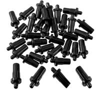 KIKOOD Classic Black Plastic Cabinet Door Repair Pins, 25mmx7.5mm, 30pcs