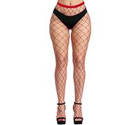 Kikoroco Women's High Waisted Fishnet Stockings Elasticity Patterned Thigh High Suspender Pantyhose