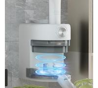 KIKOUVIEV Automatic Toothpaste Dispenser, Electric Smart Toothpaste Squeezer, Wall Mounted for Bathroom, Black