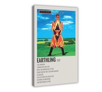 KIKSH Earthling David Bowie Poster Canvas Poster Bedroom Decor Sports Landscape Office Room Decor Gift Frame-style 12x18inch(30x45cm)