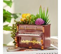 KIKTOP Piano Decorative Planter Plant Gift - Desk Decor Succulent Pot for Indoor Plants Piano Home Shelf Office Decor Small Flower Pot with Drainage