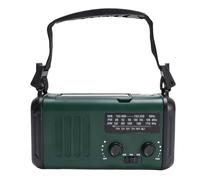 Kikumi 10000mAh Battery Hand Crank Solar Radio for Emergency with Reading Light Flashlight, AM FM NOAA Weather Radio, Power Bank, Suitable ForTornadoes, Wildfires, Outdoors