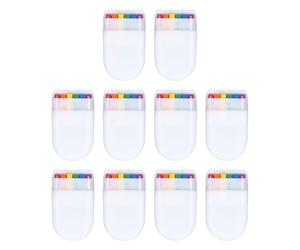 Kikumi 10pcs Flag Crayon Brush for Face 6 Different Colors Paraffin Wax Skin Friendly Colorful Face Paint for Gay Pride Day Celebrations Party