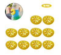 Kikumi 10Pcs Flower Shaped Bee Catcher Garden Home Killer Mini Trap Reusable Practical Outdoor Vermin Control (Yellow)