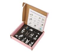 Kikumi 11PCS Multifunctional Sewing Machine Parts Press Foot Sew Machine Accessories Kit Set (11-piece pink box set)