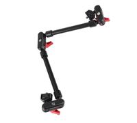 Kikumi 22 Inch Articulating Arm with 1/4in Screw, Double Ball Head, Multi Angle Adjustment for Camera, Phone Clamp, 22in Articulating Arm, Action Camera, LED Light, Microphone