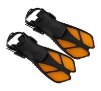 Kikumi 2pcs Adjustable Snorkel Fins Soft TPR Open Heel Long Diving Flippers for Swimming (XL)