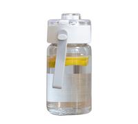 Kikumi 350ml Portable Mug with Lid Fashion Plastic Cup Couple Students Water Bottle for Daily Life Outdoor Travel Sports