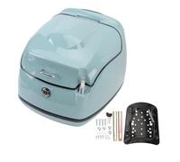 Kikumi 38L Motorcycle Top Box Retro Water Proof Motorcycle Trunk Luggage Top Case Universal Fit for Electric Scooters (Cyan)