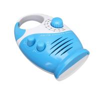 Kikumi AM FM Radio Shower Radio with Top Handle, Splashproof, Built in Speaker, Compact Design, for Emergency, Home, Outdoor, Travel, Entertainment, Work, Study