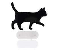 Kikumi Cat Night Light Voice Activated Black Cat Silhouette Lamp Wall Decor Battery Operated for Home Living Room Hallway Kitchen Bedroom Warm Light