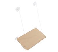 Kikumi Cat Window Perch, Window Mounted Bed, Suction Cup Hammock, Space-Saving, Removable, Washable, Pet Rest (Khaki)