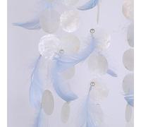 Kikumi Exquisite Shell Feather Wind Chimes Wind Chime Gifts for Porch Garden Decoration with Elegant Dream Catcher, Close to Nature for Creative Outdoor Decoration