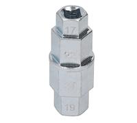 Kikumi Hex Axle Tool for Motorcycle Dedicated Front Wheel Spindle Removal Wrench 17 19 22 24mm (Silver)