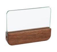 Kikumi Leathercraft Glass Slicker for Leather Burnishing Professional Block Smoothing Tool Burnisher with Walnut Handle
