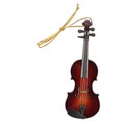 Kikumi Miniature Violin Hanging Ornament Resin Environmental Beautiful Portable Mini Music Instrument Decor for Gifts