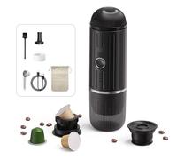 Kikumi Portable Capsule Coffee Maker, Travel Coffee Machine 19BAR Pressure Electric Heating, Cordless Maker Indoor and Outdoor Use