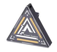 Kikumi Warning Triangle Light, IPX4 Rechargeable LED with Magnetic Clip | Rechargeable, 400mAh Battery, 46hr Red Flash, 1/4 Screw Mount, ABS+PC Housing, for Bike, Camping, Hiking