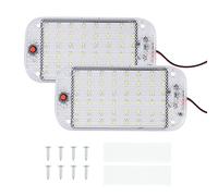 Kikuo Car Led Interior Lights, 10W 48 LED Vehicle Lighting Lamp with on/off Switch for 12V-85V Truck Camper Van Garage Boat Motorhome (Pack of 2)