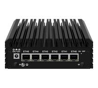 Kikusenko Firewall Micro Appliance, 6 Ports Inter N100 Quad Core Mini PC, Inter I226-V 2.5G NIC, Support AES-NI Router PC VPN Barebones, NO RAM NO SSD