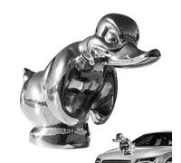 kikxj Angry Rubber Duck Hood Ornament,Self Adhesive Duck Car Emblems, Little Angry Duck for Trucks Decors,Hood Ornament Funny,for Semi Trucks Club Bar Pub Wall Decoration(Silver)
