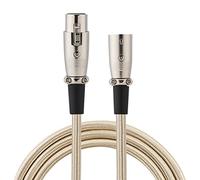 KIKYO Audio Cable, 3-Pin XLR Male to XLR Female Audio Cable, Microphone Audio Wire, 1m/3m/5m Optional, with Protective Metal Connector Housing(5 meters)