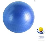 Kikzi Yoga Exercise Gym Ball, 3 Sizes Pregnancy Ball for Balance, Fitness, Anti-Burst Birthing & Heavy Duty Ball Chair with Pump (Blue, 85CM)