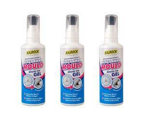 Kil-rock Blast Away Mould Brush On Gel, Professional Strength, 250ml, for Corners, Grout Lines and Sealant, Pack of 3