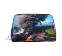 Kilauea Volcano Bloom Makeup Organizer, Travel-Friendly Toiletry Pouch for Cosmetics, Skincare, Accessories