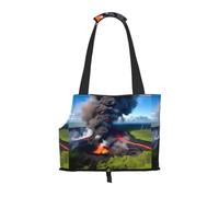 Kilauea Volcano Bloom Print Pet Tote Bag, Foldable Portable Single Shoulder Pet Carrier For Small Dogs Cats