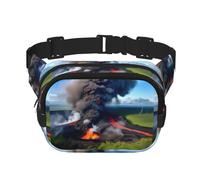 Kilauea Volcano Bloom Unisex Fashion Waist Packs, Stylish Fanny Packs for Workouts, Running, Traveling, and Hiking