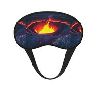 Kilauea Volcano Print Unisex Blackout Sleep Mask Comfortable Eye Mask for Travel Meditation Sleep Travel