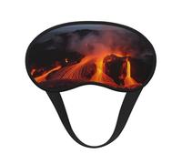 Kilauea Volcano Sleep Mask for Women Men Eye Mask for Sleeping Light Blocking Sleeping Mask with Elastic Strap Blindfold for Flight Nap Soft Breathable Travel Eye Cover for Side Sleeper