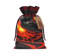Kilauea Volcanoes Printing Christmas Drawstring Gift Bags Packaging Birthday Celebration