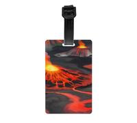 Kilauea Volcanos Print Lightweight Luggage Tags for Suitcases Backpacks Business Journey Family Vacation