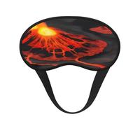 Kilauea Volcanos Print Sleep Mask, Eye Sleeping Mask for Women and Men for Total Darkness, Reduces Puffy Eye Mask
