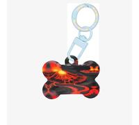Kilauea Volcanos Printing Dog Tag Bone Shaped Double Sided Pattern Dog Id Tags Bone Shaped Pet Name Tags Dog Collar Tags