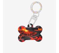 Kilauea Volcanos Printing Dog Tag Bone Shaped Double Sided Pattern Dog Id Tags Bone Shaped Pet Name Tags Dog Collar Tags