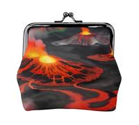 Kilauea Volcanos Small Makeup Bag for Purse, Mini Portable Cosmetic Bags, for Gym and Daily Use